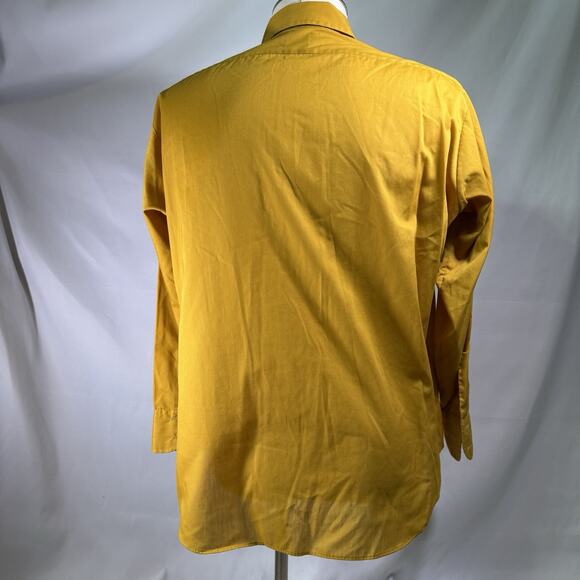 VTG Arrow Sz XL Men's The‎ Kent Collection Custom USA Yellow Dress Shirt - Picture 3 of 7